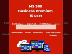 MS 365 Business Premium 15 Licence utilisateur pour un an Abonnement avec les équipes