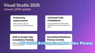 Puissance de développement d'entreprise de Visual Studio 2026